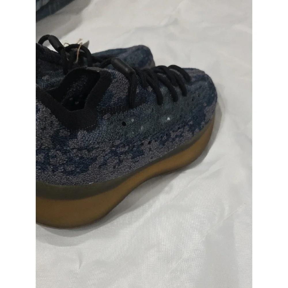 Yeezy Knit Boots‎ in Blue and Black with Brown Sole